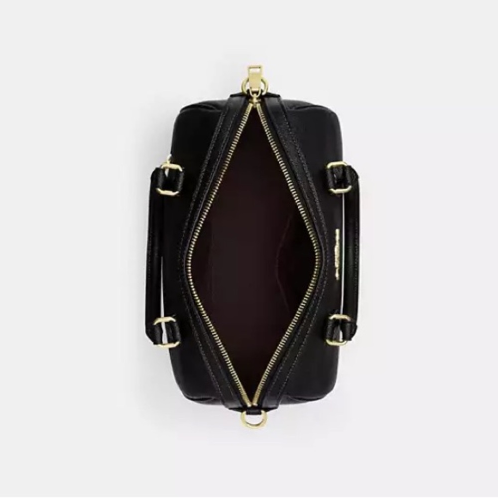BNWT. Coach Rowan Black Satchel with Gold Hardware - Picture 5 of 8